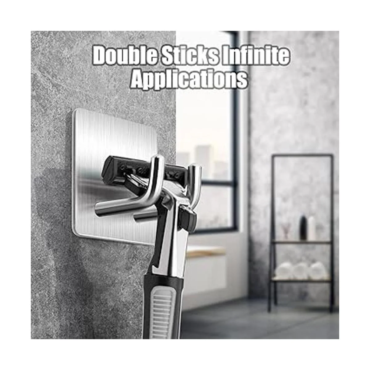 YasTant 4 ganchos autoadhesivos de pared para afeitar_2