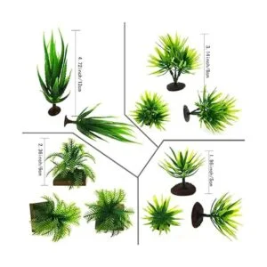 Saktopdeco 16 piezas de árboles en miniatura de plástico_2