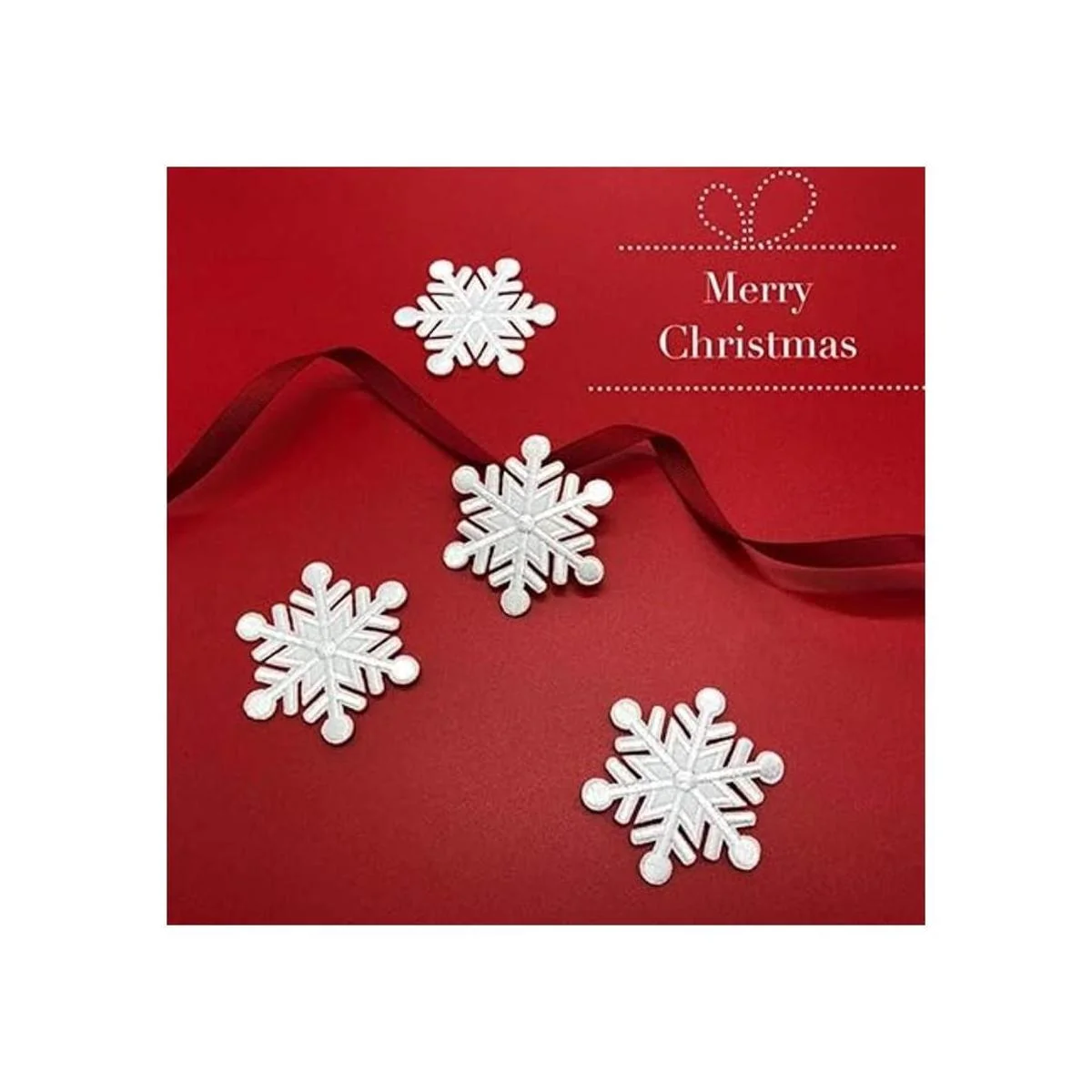 BESTOYARD 20 parches bordados de Navidad copo de nieve_5