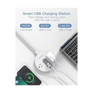 Protector de sobretensiones con USB C Cable de extensión_2