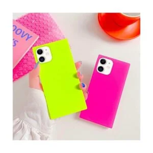 Omorro Funda cuadrada para iPhone 11 de neón para mujeres_3