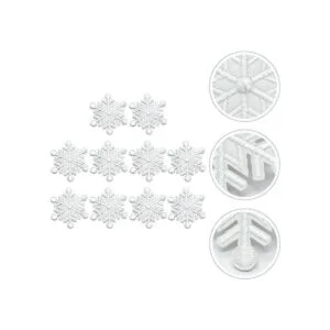 BESTOYARD 20 parches bordados de Navidad copo de nieve_7