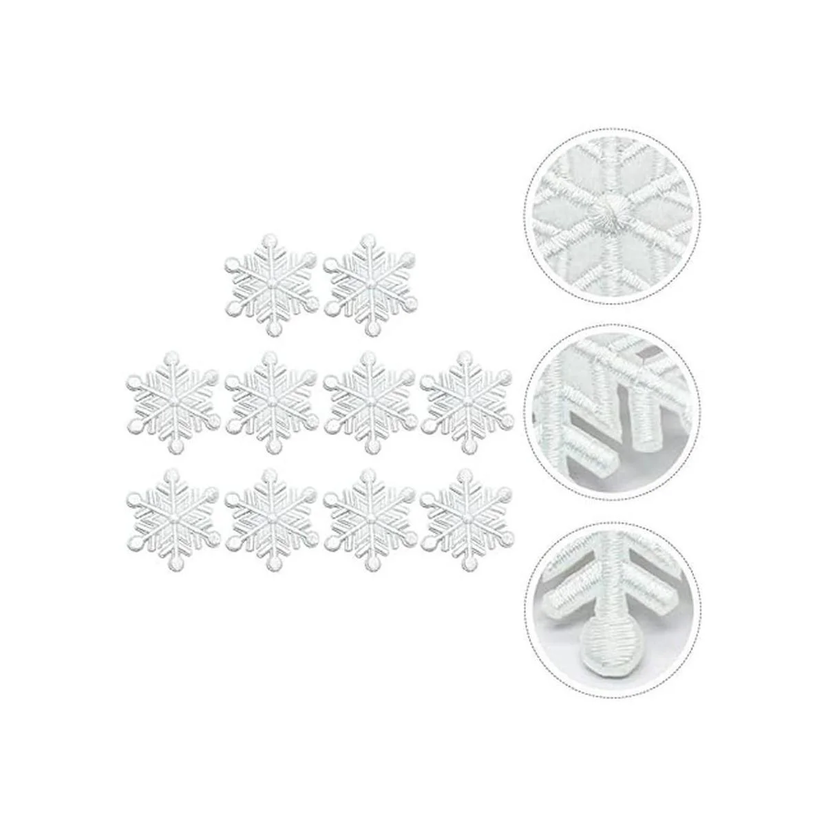 BESTOYARD 20 parches bordados de Navidad copo de nieve_7