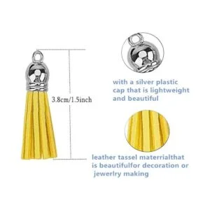 OZXCHIXU 150 borlas de cuero para llavero abalorios_4