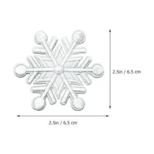 BESTOYARD 20 parches bordados de Navidad copo de nieve_6