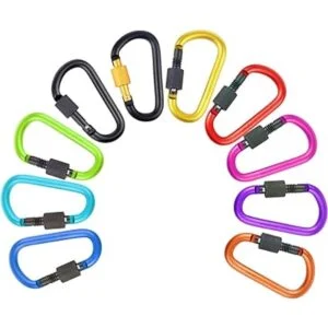 IEBUOBO Paquete de 10 llaveros de aluminio en D para_3