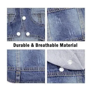 Ropa para mascotas chaqueta de mezclilla azul fresco con_6