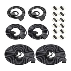 6 piezas de cable de extensión RGB de 4 pines cable de_1