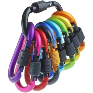 IEBUOBO Paquete de 10 llaveros de aluminio en D para_1