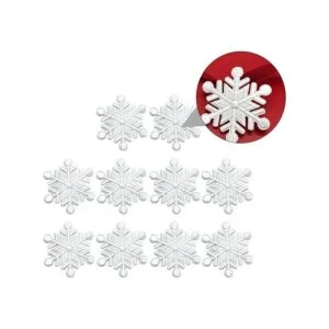 BESTOYARD 20 parches bordados de Navidad copo de nieve_2
