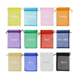 Jexila 120 bolsas de organza transparentes de 4.7 x 7.1_1