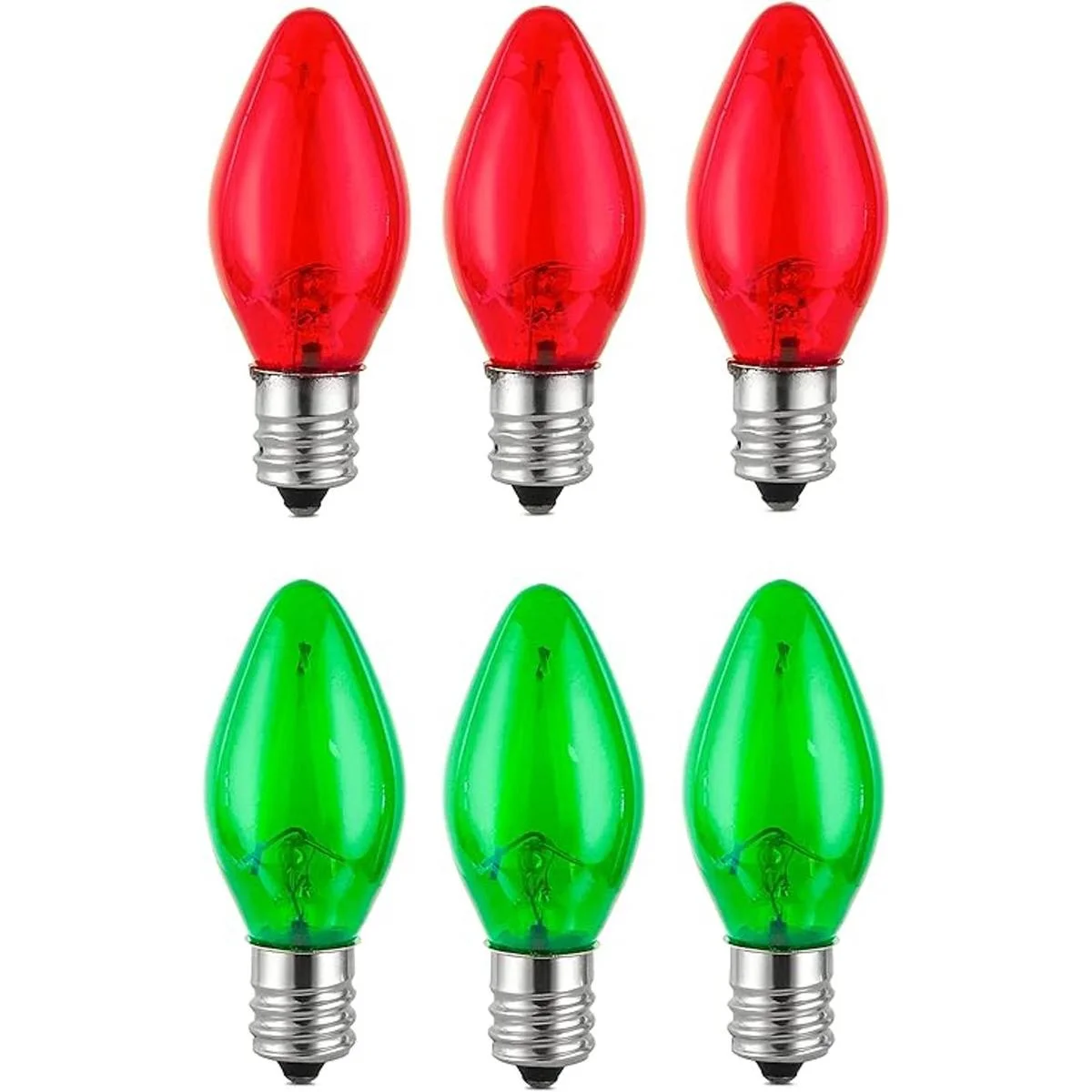 Paquete de 6 bombillas LED de Navidad C7 inastillables C7_1