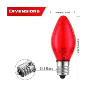 Paquete de 6 bombillas LED de Navidad C7 inastillables C7_2