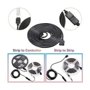 6 piezas de cable de extensión RGB de 4 pines cable de_3