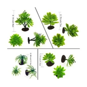 Saktopdeco 16 piezas de árboles en miniatura de plástico_3
