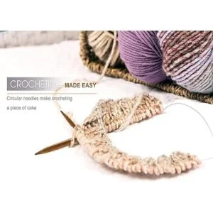 Weabetfu Aguja de punto circular de bambú 40 pulgadas de_6