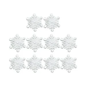 BESTOYARD 20 parches bordados de Navidad copo de nieve_1