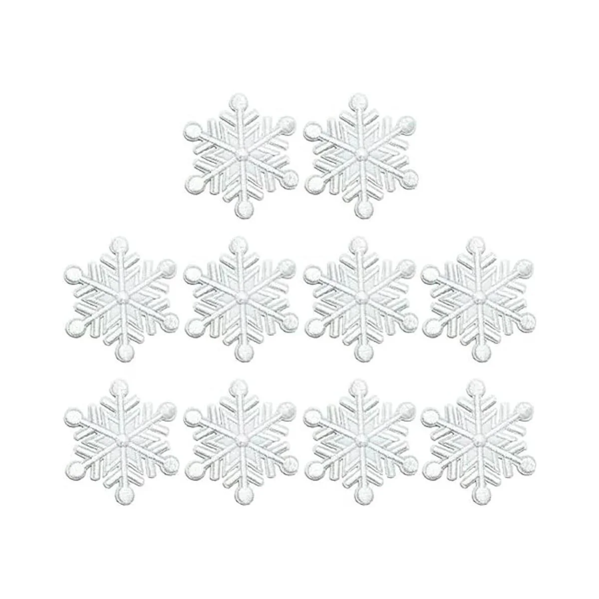 BESTOYARD 20 parches bordados de Navidad copo de nieve_1