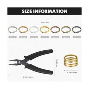 Hotop Juego de 1402 anillos de salto divididos anillo de_4