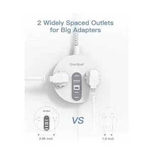 Protector de sobretensiones con USB C Cable de extensión_3