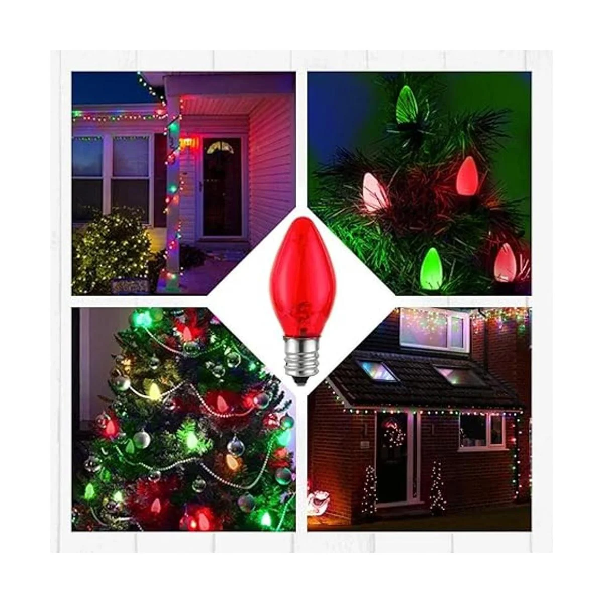 Paquete de 6 bombillas LED de Navidad C7 inastillables C7_4