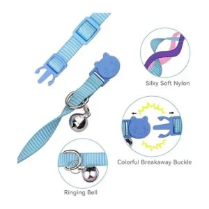 Uteuvili 12 collares de gato con campana coloridos y_4