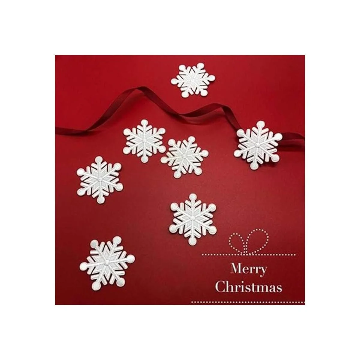 BESTOYARD 20 parches bordados de Navidad copo de nieve_4