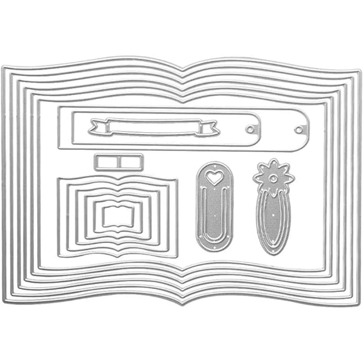 Juego de 1 troqueles de corte de libros un libro para_1