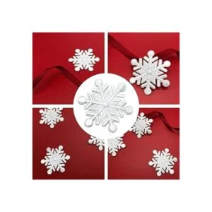 BESTOYARD 20 parches bordados de Navidad copo de nieve_3