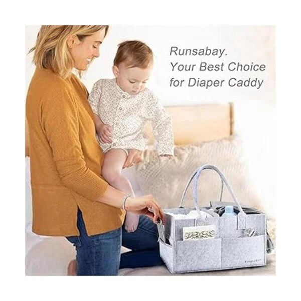 Runsabay Organizador de pañales para bebés cesta de_7