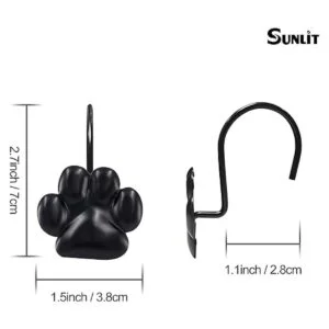 Sunlit Fashion Design Ganchos de cortina de ducha pulidos_2