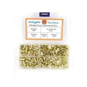 80 juegos de tornillos Chicago Kit surtido 4 tamaños_5