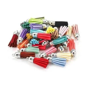 OZXCHIXU 150 borlas de cuero para llavero abalorios_2