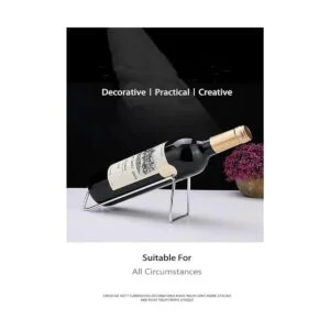Frontier Simple Portabotellas de vino de acero cromado_4
