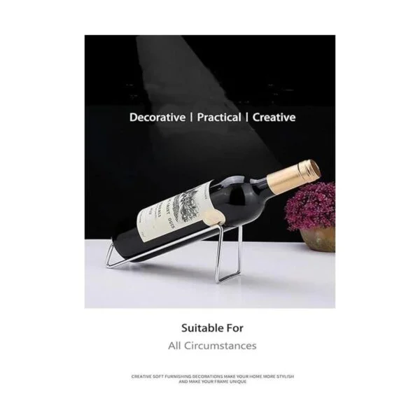 Frontier Simple Portabotellas de vino de acero cromado_4