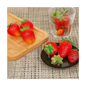 Happy Trees 30 piezas de fresas artificiales de varios_5