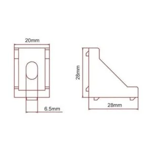 Zeberoxyz 2028 10 soportes de ángulo recto negro con_2