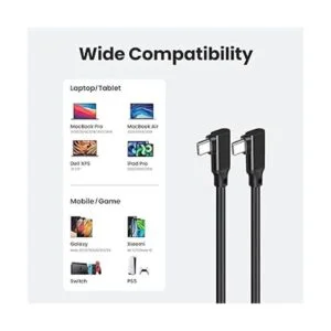 Cable USB C a USB C de 90 grados de 1.6 pies tipo 3.1_4