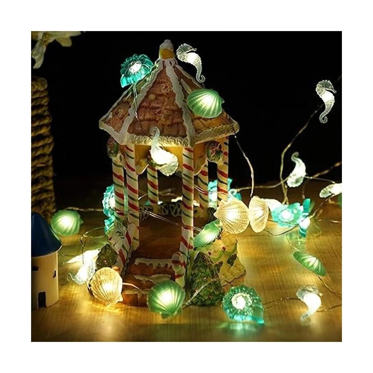 Guirnalda de luces de hongos 40 luces LED de 13 pies_2