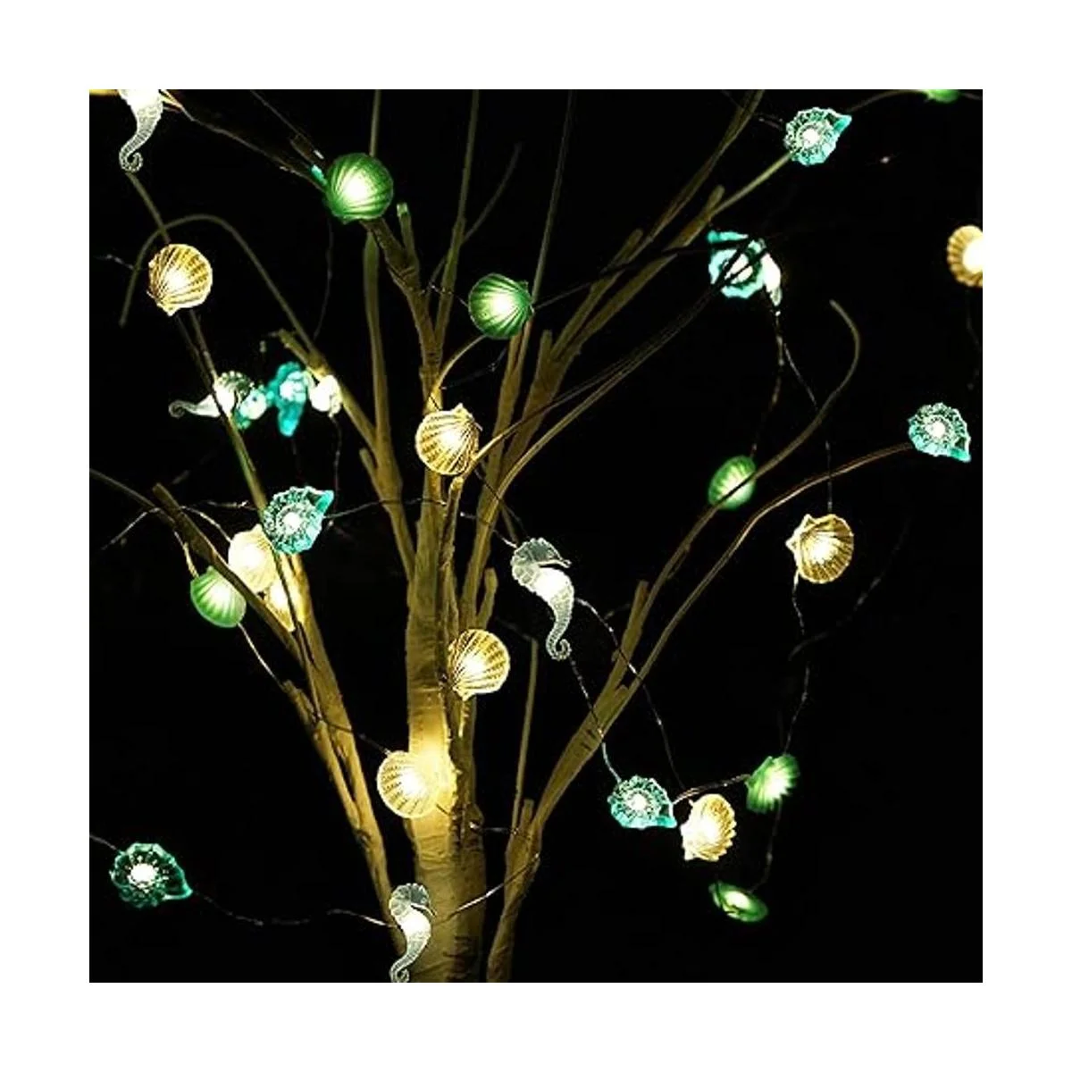 Guirnalda de luces de hongos 40 luces LED de 13 pies_7