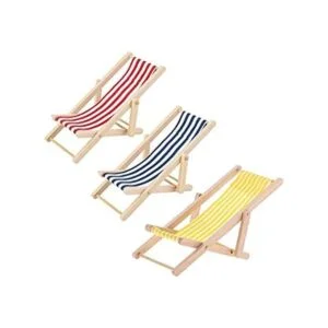 KODORIA 3 piezas de silla de playa plegable en miniatura_1