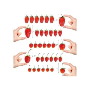 Happy Trees 30 piezas de fresas artificiales de varios_2