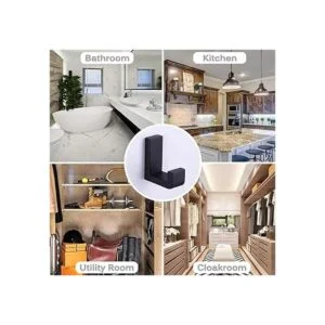 Gancho de toalla para bata color negro mate ángulo_3