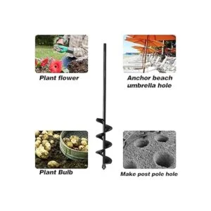 Broca de taladro de jardín para plantar broca de espiral_5