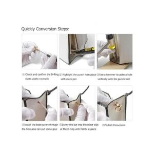 4 piezas de latón con remaches de bola anillo en D para_2