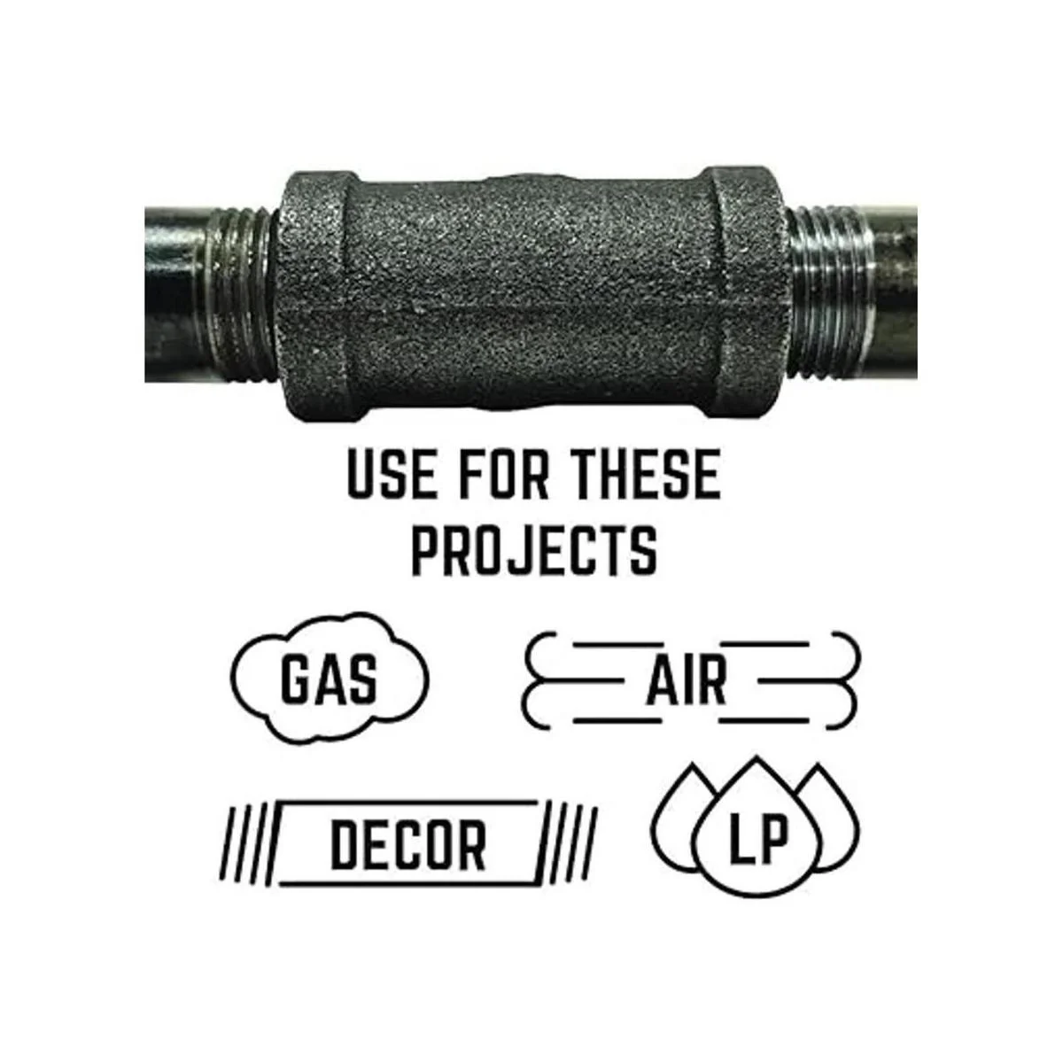 PIPE DCOR 12 pulg. Enchufe de hierro maleable negro_5