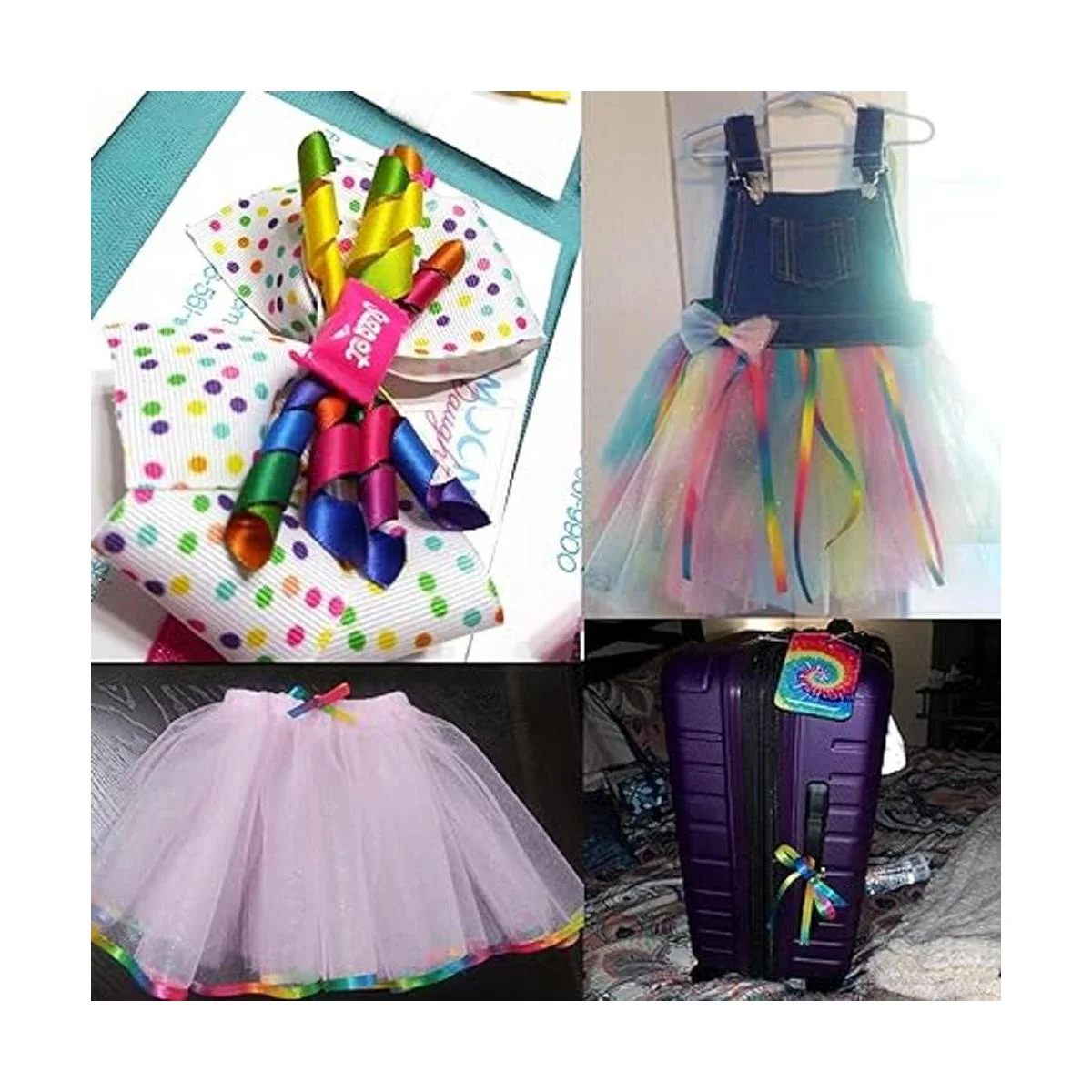 Honbay Cinta de satén de doble cara de 50 yardas de cinta_5