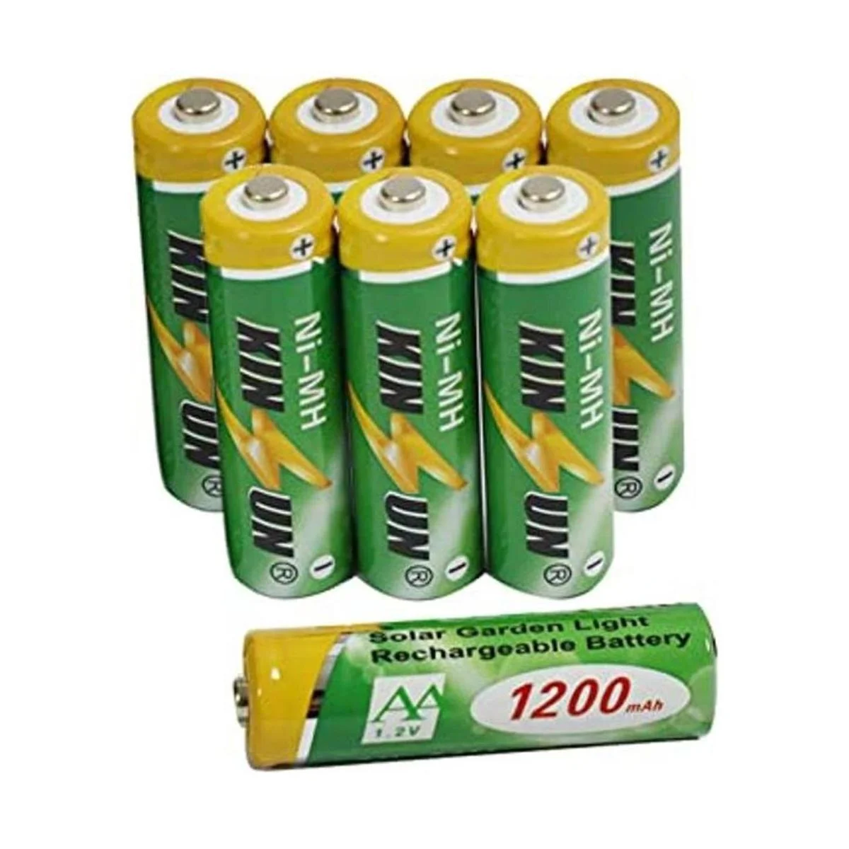 KINSUN Paquete de 8 baterías recargables de 12 V NiMH AA_1