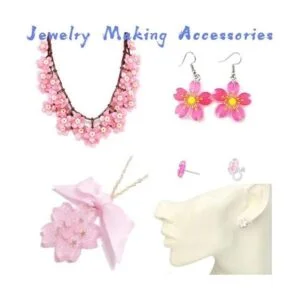 MSCFTFB 50 abalorios de resina de flores Sakura cuentas de_6