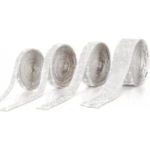 4 rollos de cinta autoadhesiva con diamantes de imitación_4